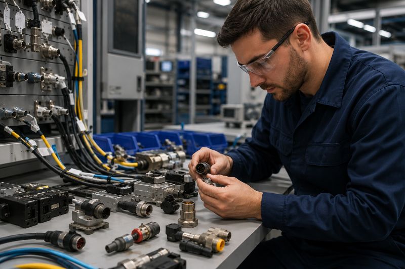 compra de conectores eletrônicos para manutenção industrial