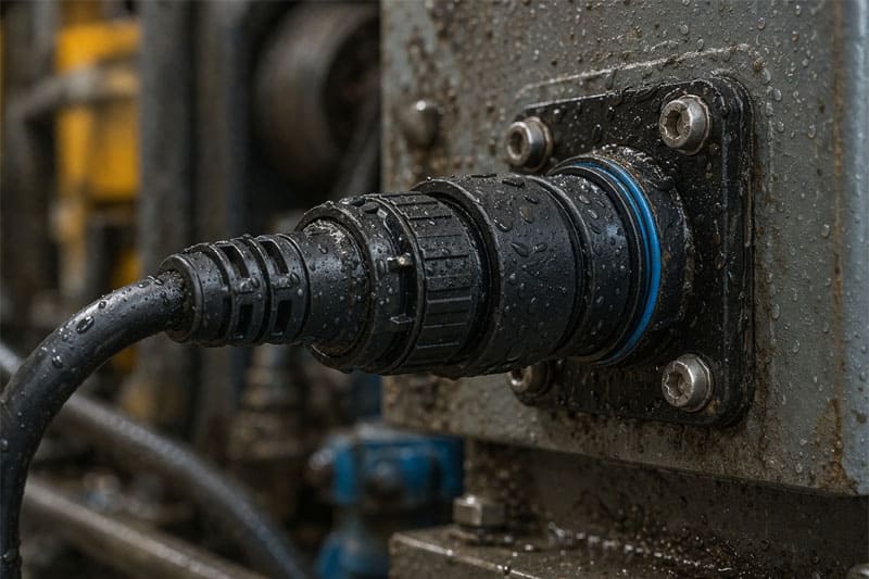 Conector vedado para aplicação industrial
