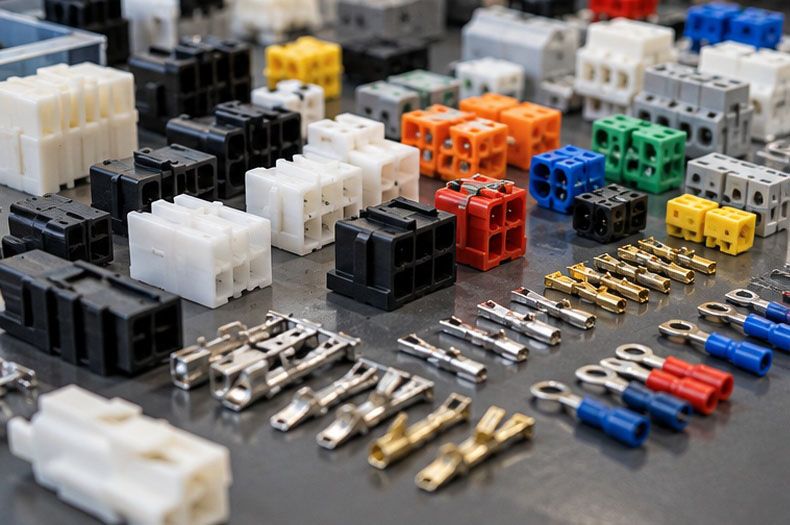 Conectores terminais e bornes para estoque técnico