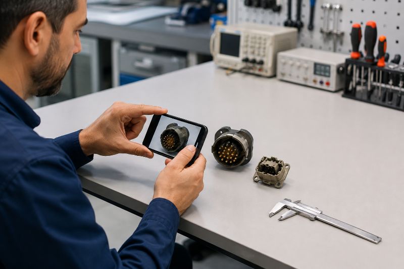 registro de conector eletrônico para reposição