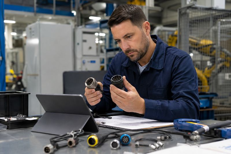 escolha técnica de conectores para reposição industrial