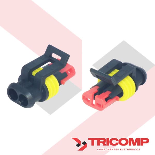 Conector e Terminal Macho e Fêmea Superseal Conector e Terminal Macho e Fêmea Superseal