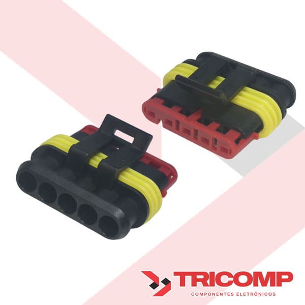Conector e Terminal Macho e Fêmea Superseal Conector e Terminal Macho e Fêmea Superseal